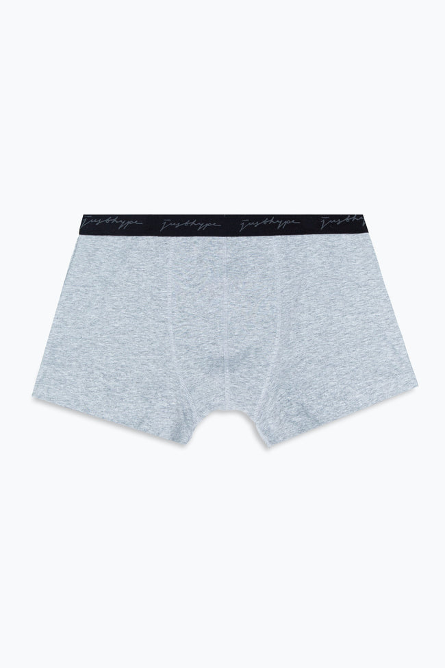 HYPE 3 PACK GREY MEN'S TRUNK BOXERS