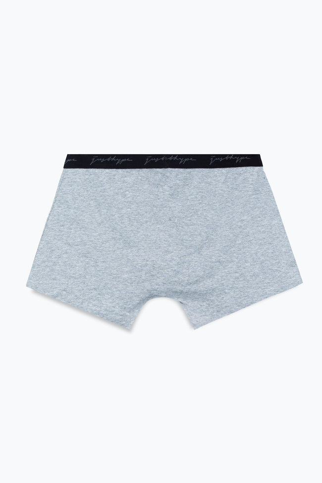 HYPE 3 PACK GREY MEN'S TRUNK BOXERS