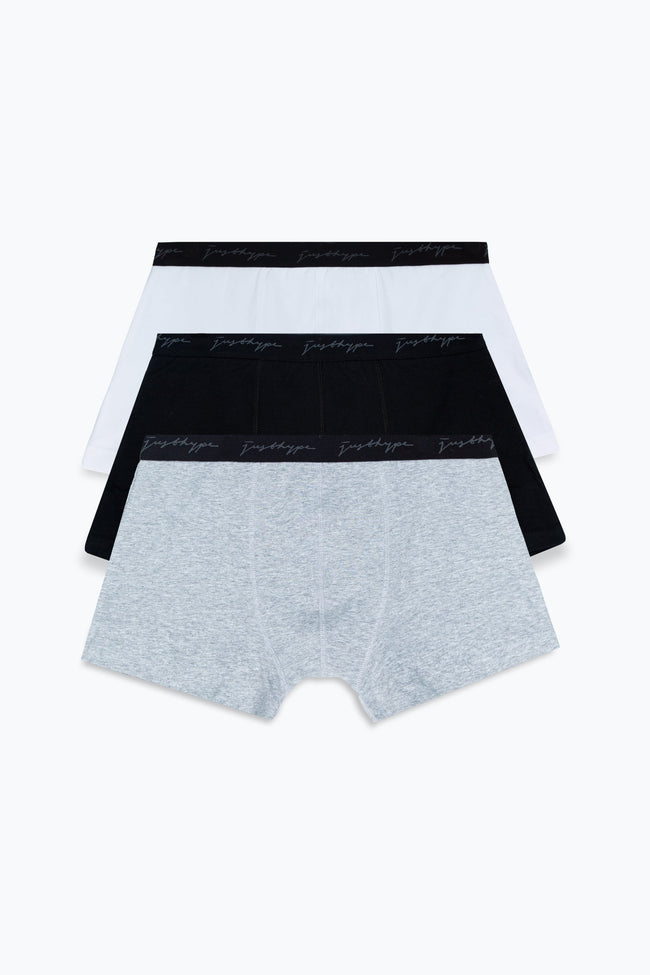 HYPE 3 PACK MONOTONE MEN'S TRUNK BOXERS