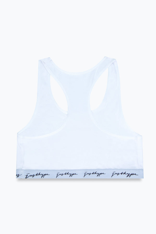 HYPE WHITE SCRIBBLE WOMEN'S BRALETTE