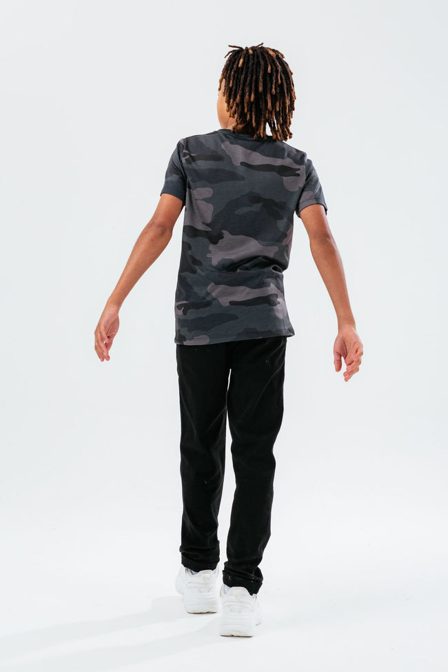 HYPE FLAME SCRIPT CAMO BOYS T-SHIRT