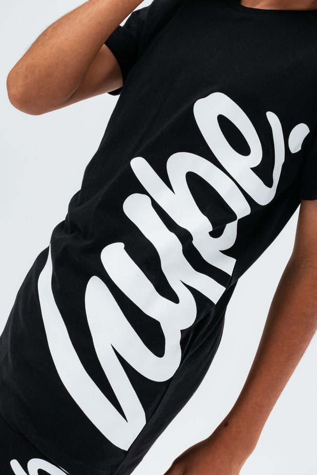 HYPE BLACK SIDE SCRIPT BOYS T-SHIRT