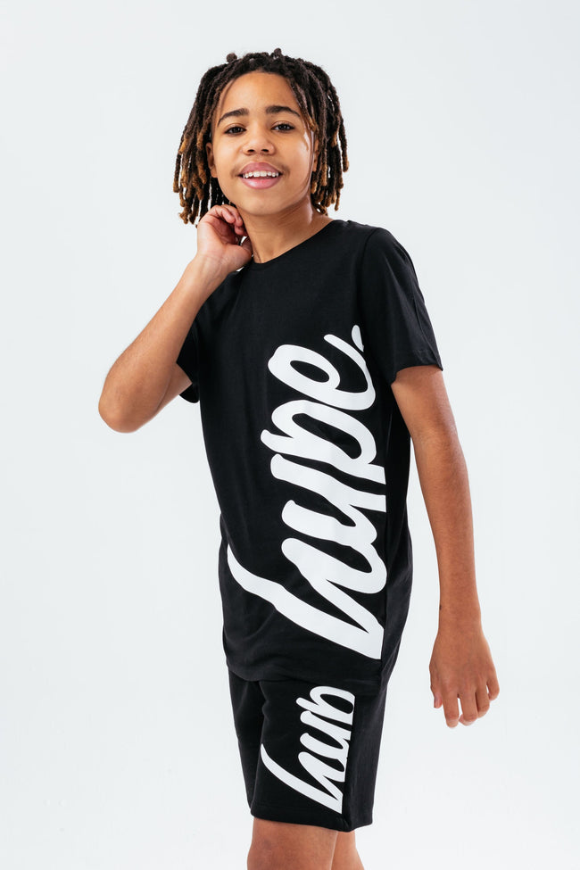 HYPE BLACK SIDE SCRIPT BOYS T-SHIRT