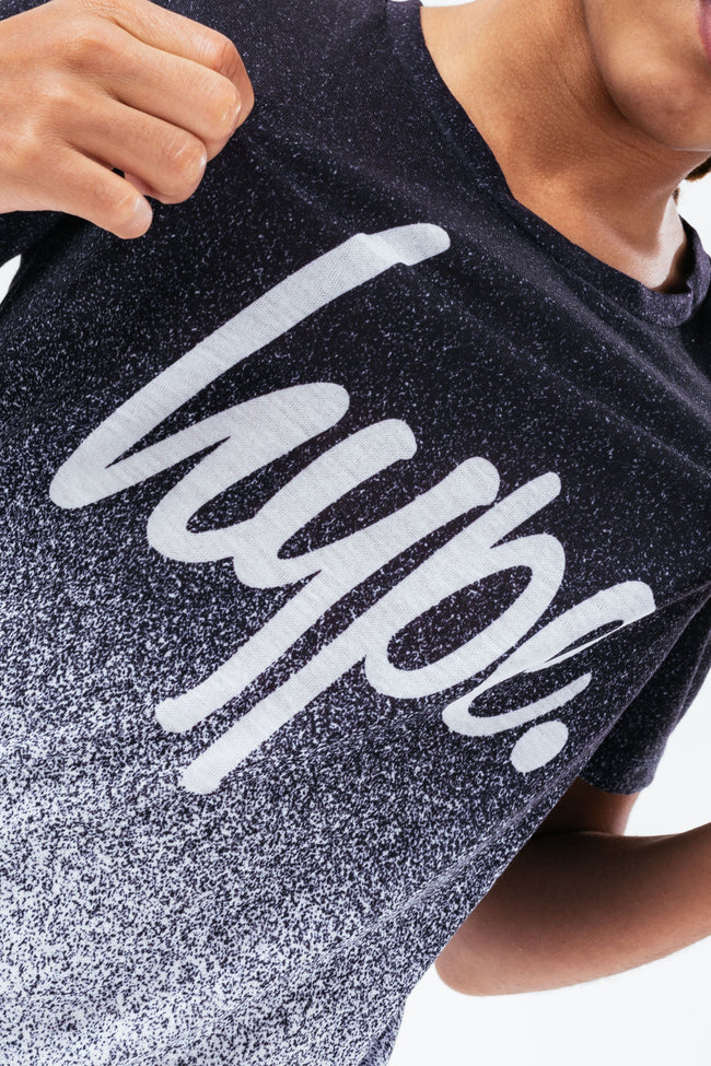 HYPE SCRIPT NAVY SPECKLE FADE BOYS T-SHIRT