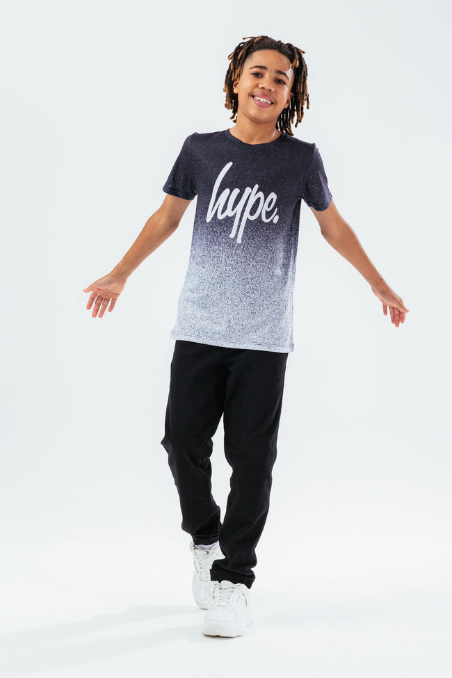 HYPE SCRIPT NAVY SPECKLE FADE BOYS T-SHIRT