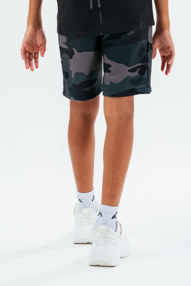 HYPE KHAKI GREEN SIDE SCRIPT BOYS SHORTS