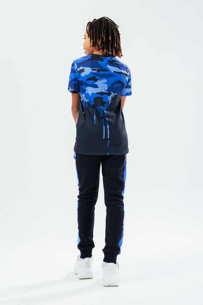 HYPE BLUE CAMO DRIP BOYS T-SHIRT