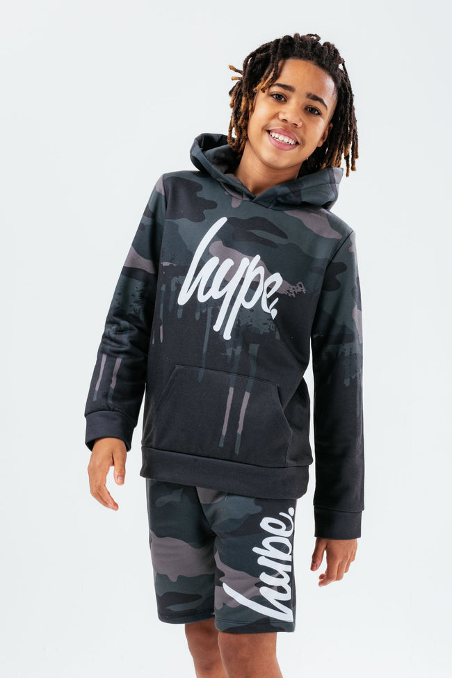 HYPE KHAKI CAMO DRIP SCRIPT BOYS HOODIE