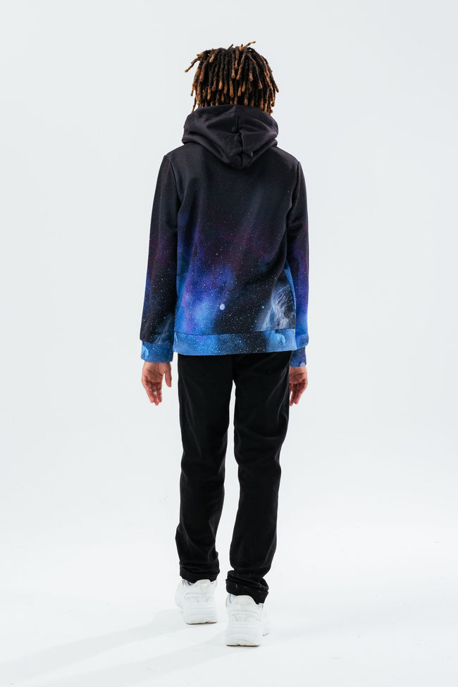 HYPE BLUE INTERGALATIC SCRIPT BOYS HOODIE