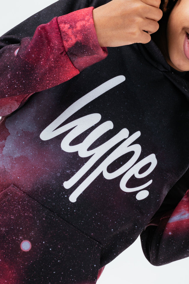 HYPE RED INTERGALATIC SCRIPT BOYS HOODIE