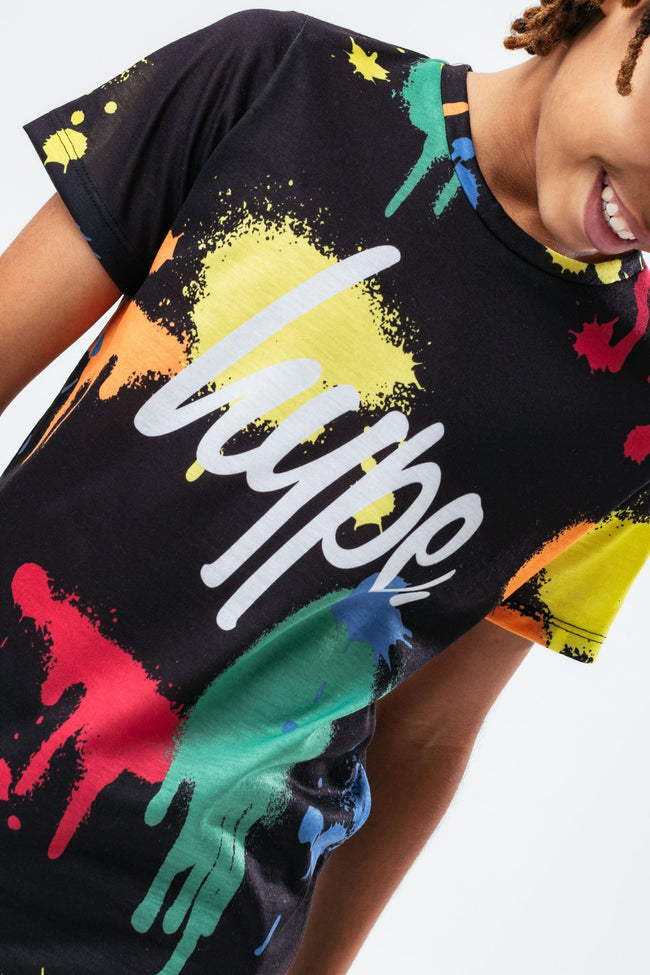 HYPE MULTI SPLATTER SCRIPT BOYS T-SHIRT