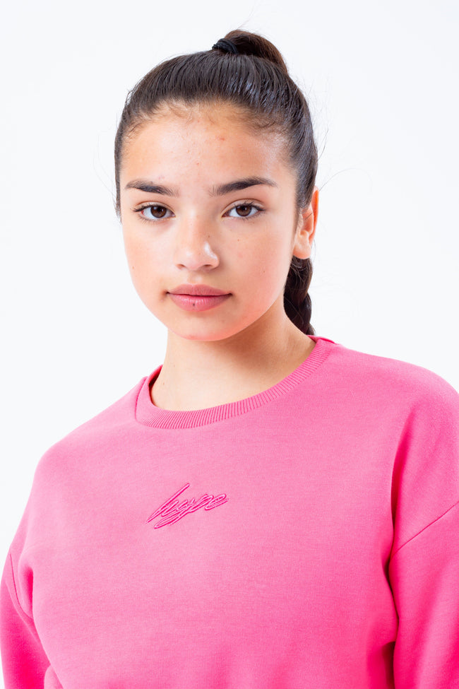 HYPE PINK SIDE DRAWSTRING GIRLS SWEATSHIRT