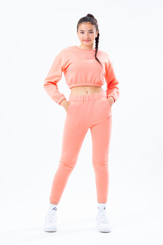 HYPE PEACH SIDE DRAWSTRING GIRLS SWEATSHIRT