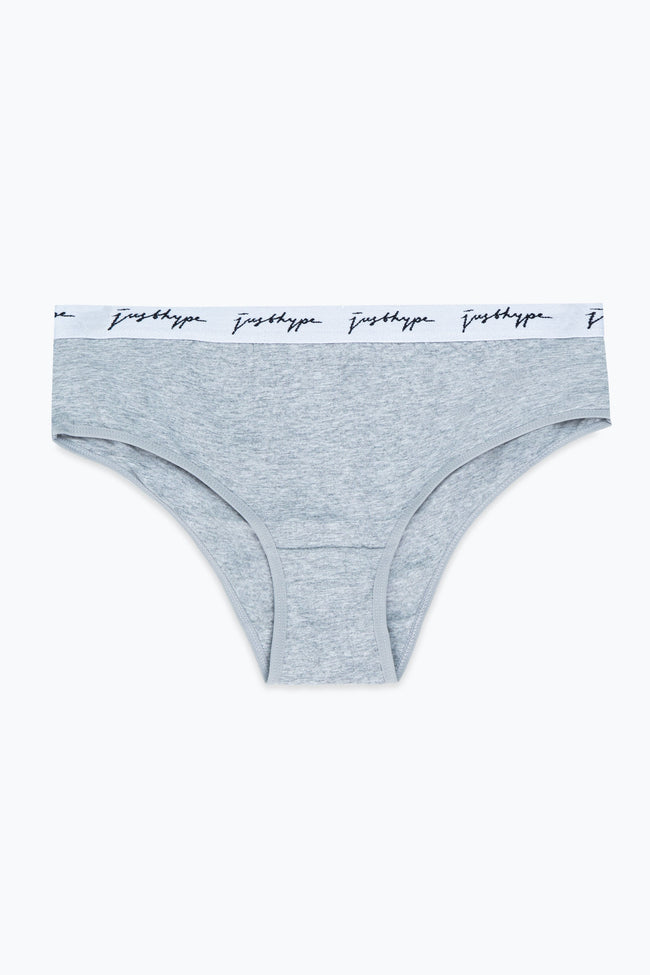 HYPE 3 PACK GREY WOMEN'S HIPSTER BRIEFS