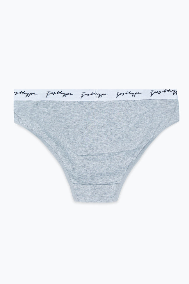 HYPE 3 PACK GREY WOMEN'S HIPSTER BRIEFS