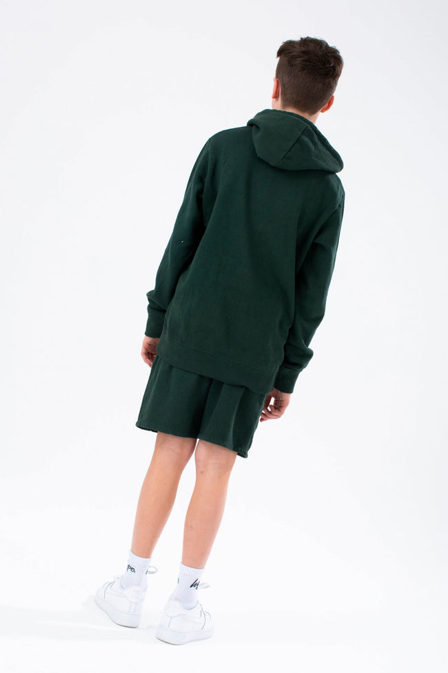 HYPE BOYS KHAKI SCRIPT HOODIE AND SHORTS SET