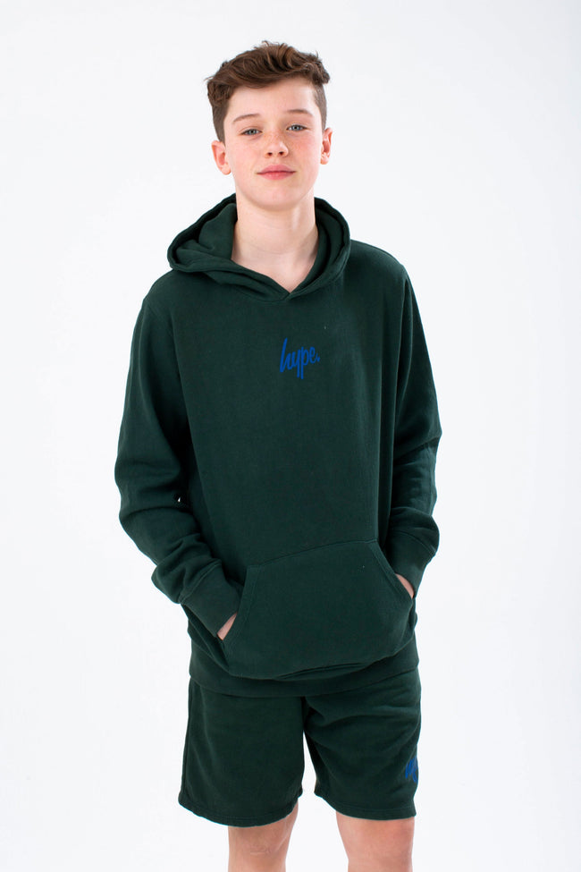 HYPE BOYS KHAKI SCRIPT HOODIE AND SHORTS SET