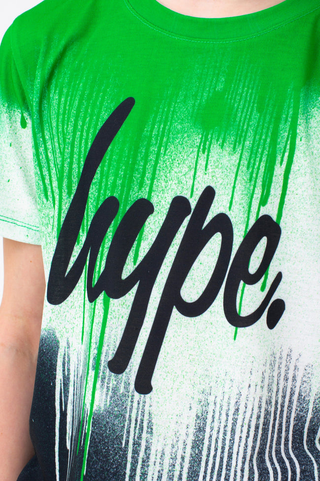 HYPE BOYS BLUE MULTI GREEN DRIPS 3 PACK OF T-SHIRTS