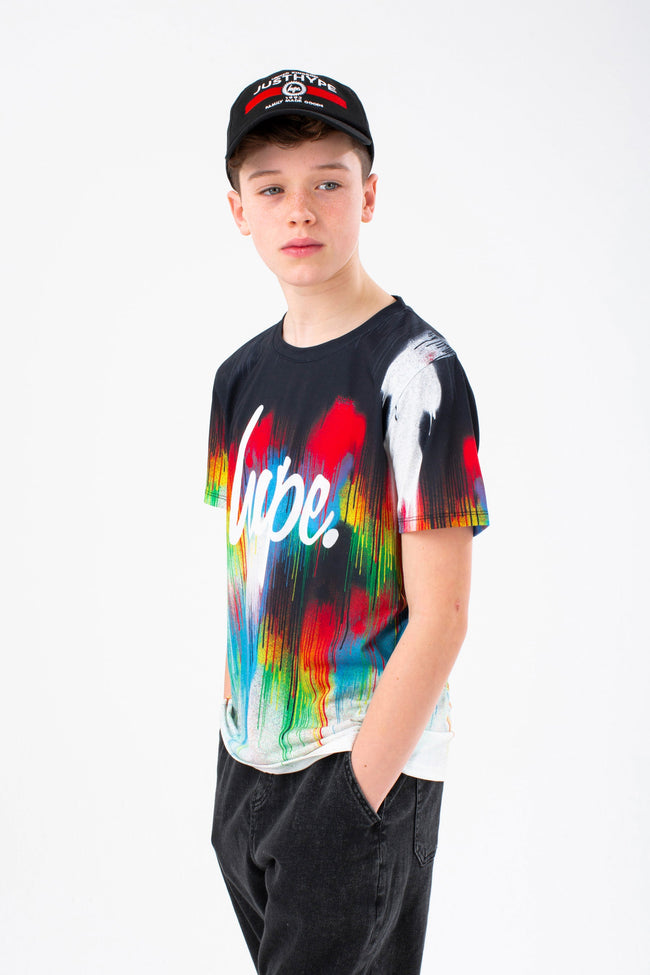 HYPE BOYS BLUE MULTI GREEN DRIPS 3 PACK OF T-SHIRTS