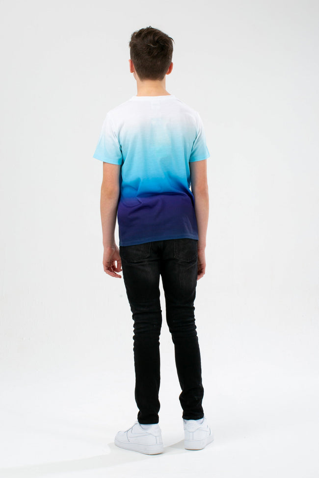 HYPE BOYS BLUE FADE SCRIPT T-SHIRT