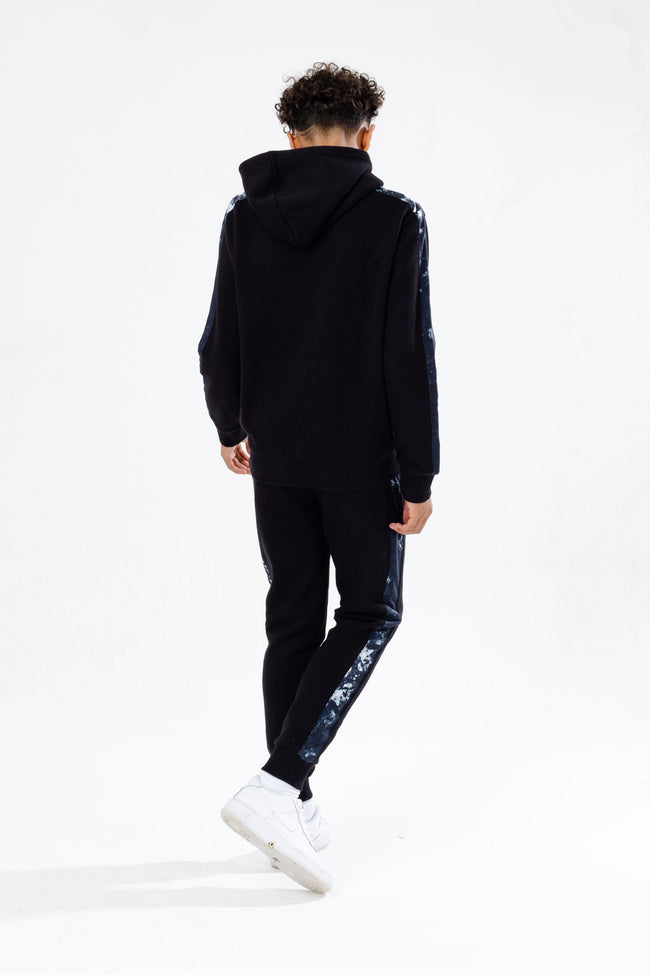 HYPE BOYS BLACK PANELLED SCRIPT TRACKSUIT