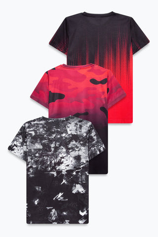 HYPE BOYS DRIP & CAMO & MIST 3 PACK T-SHIRTS