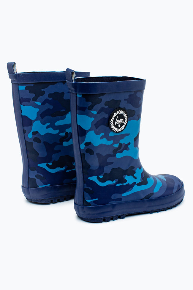 HYPE NAVY CAMO KIDS WELLIES