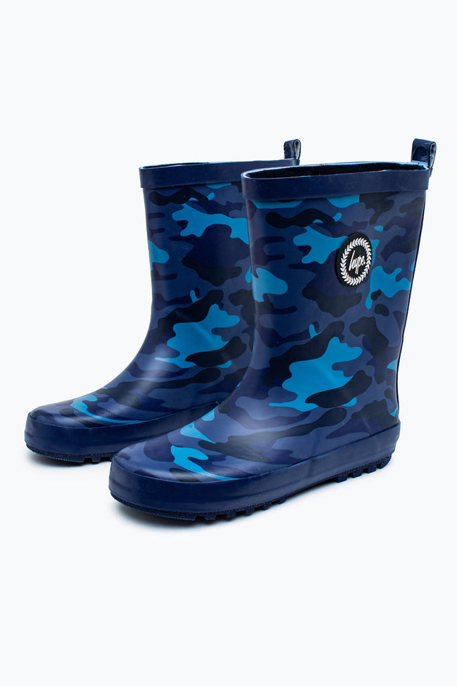 HYPE NAVY CAMO KIDS WELLIES