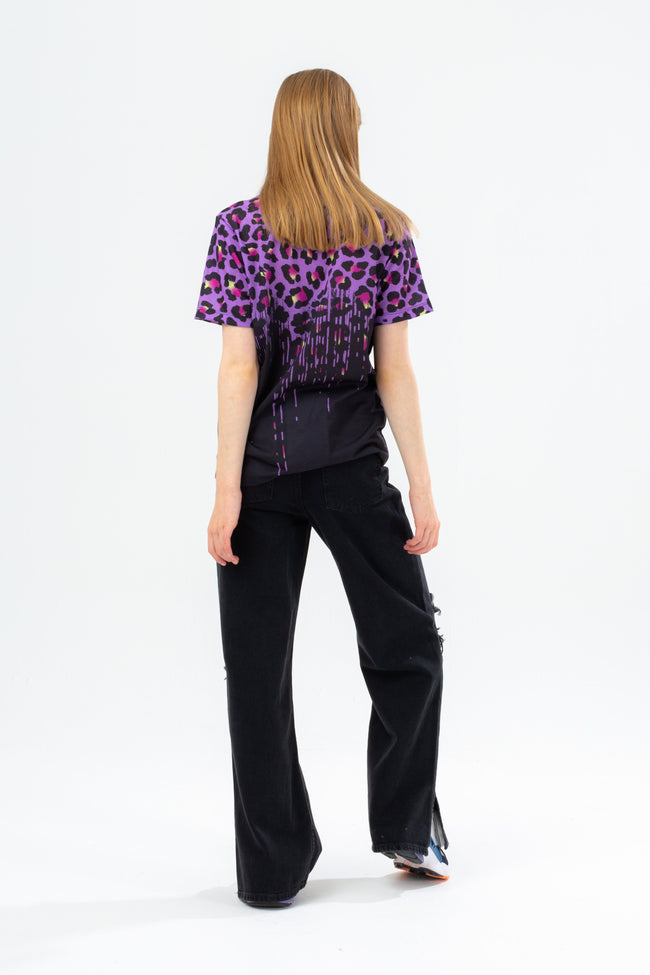 HYPE GIRLS FUNKY DRIP LEOPARD T-SHIRT