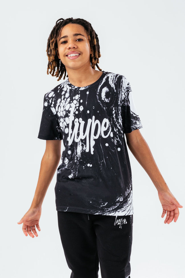 HYPE BOYS MONOTONE MARBLE T-SHIRT