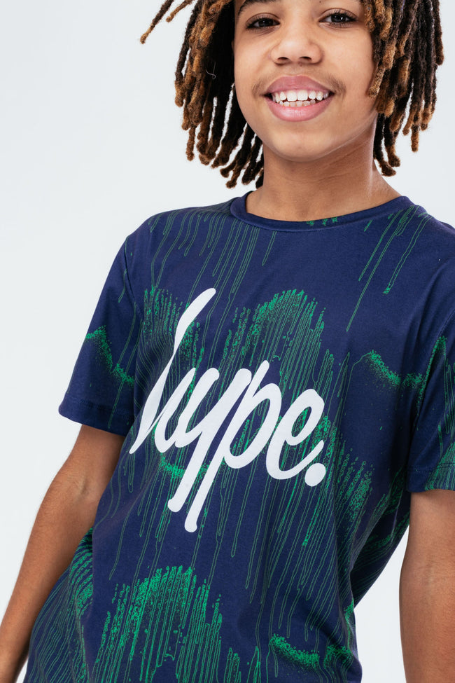 HYPE BOYS GREEN MINIMAL DRIP T-SHIRT