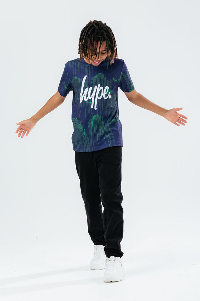 HYPE BOYS GREEN MINIMAL DRIP T-SHIRT