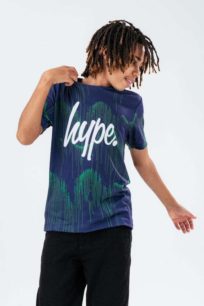 HYPE BOYS GREEN MINIMAL DRIP T-SHIRT