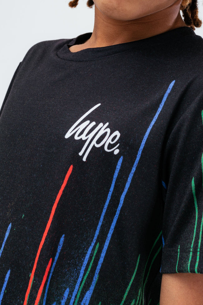 HYPE BOYS RGB UPSIDE DOWN DRIP T-SHIRT