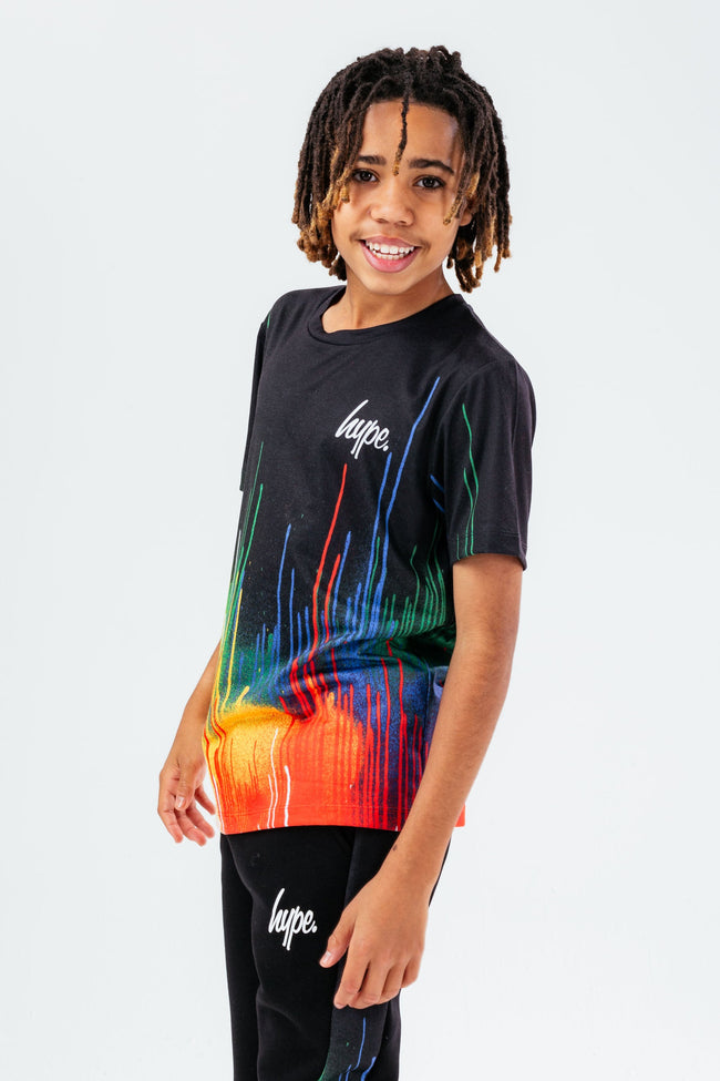 HYPE BOYS RGB UPSIDE DOWN DRIP T-SHIRT