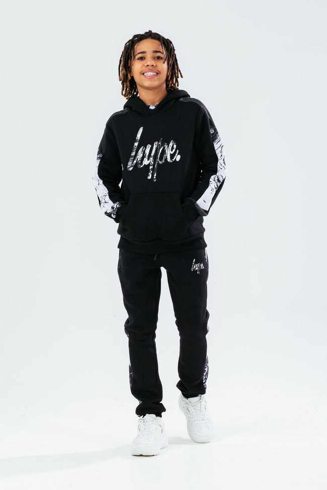 HYPE BOYS MONOTONE MARBLE SIDE HOODIE