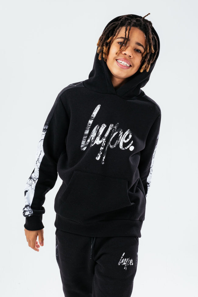 HYPE BOYS MONOTONE MARBLE SIDE HOODIE