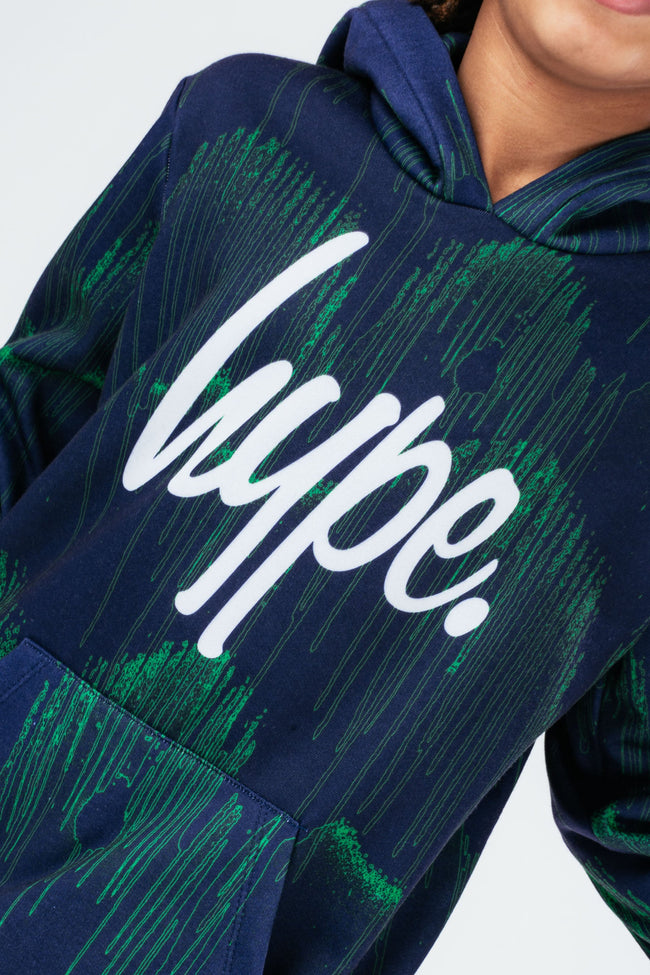 HYPE BOYS GREEN MINIMAL DRIP HOODIE