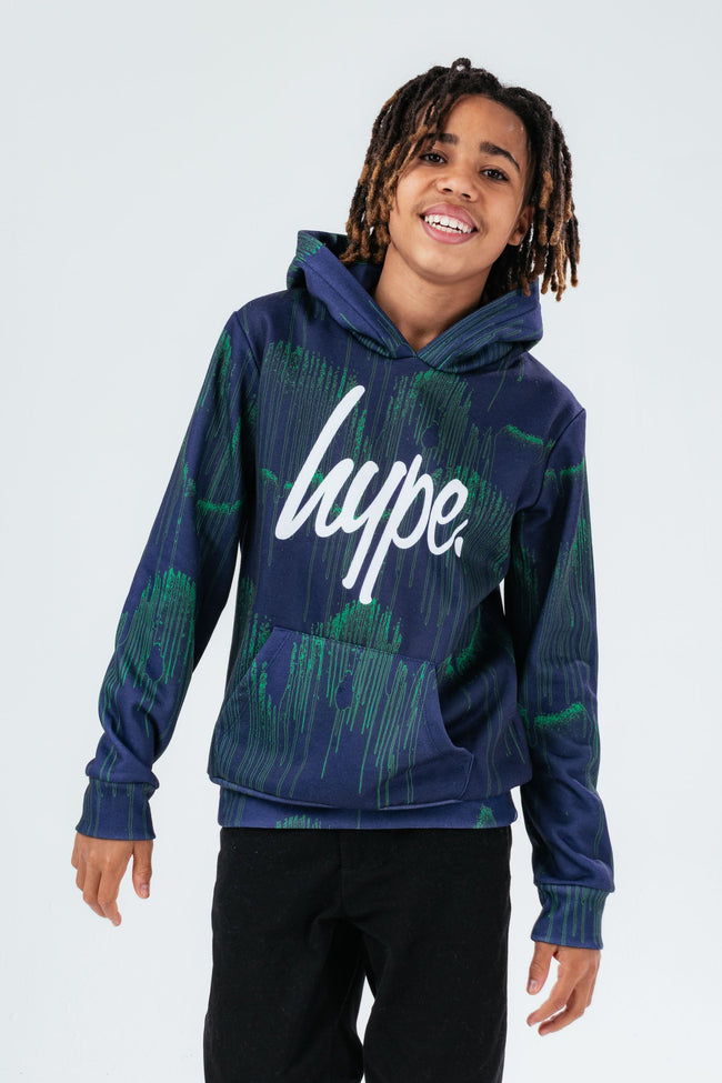 HYPE BOYS GREEN MINIMAL DRIP HOODIE