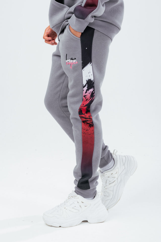 HYPE BOYS RED ORBITAL MARBLE SIDE JOGGERS