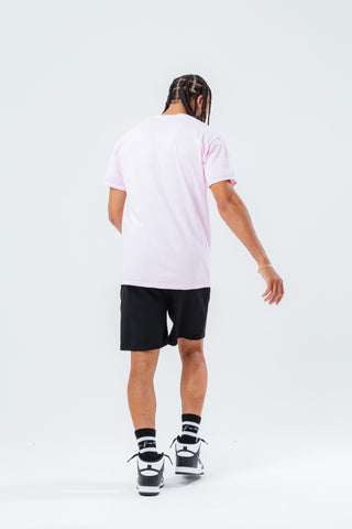 HYPE PALE PINK SCRIBBLE LOGO EMBROIDERY MEN'S T-SHIRT