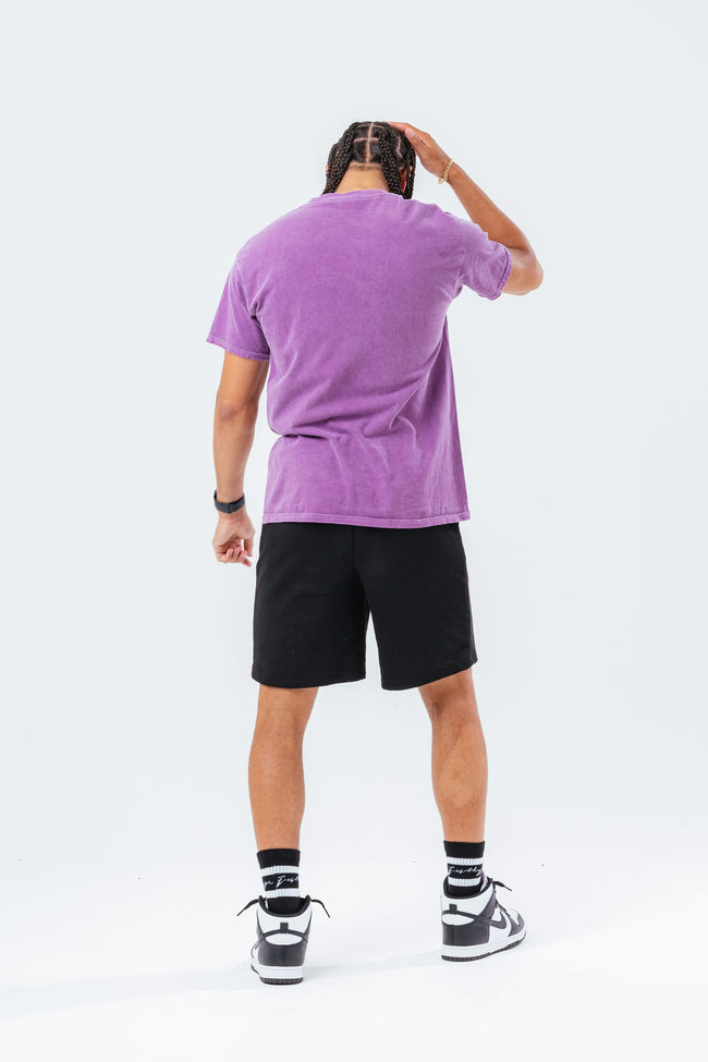 HYPE PURPLE SCRIBBLE LOGO EMBROIDERY MEN'S T-SHIRT