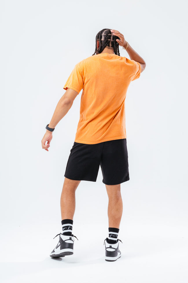 HYPE ORANGE SCRIBBLE LOGO EMBROIDERY MEN'S T-SHIRT