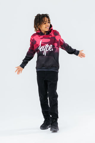 HYPE RED CAMO FADE BOYS HOODIE