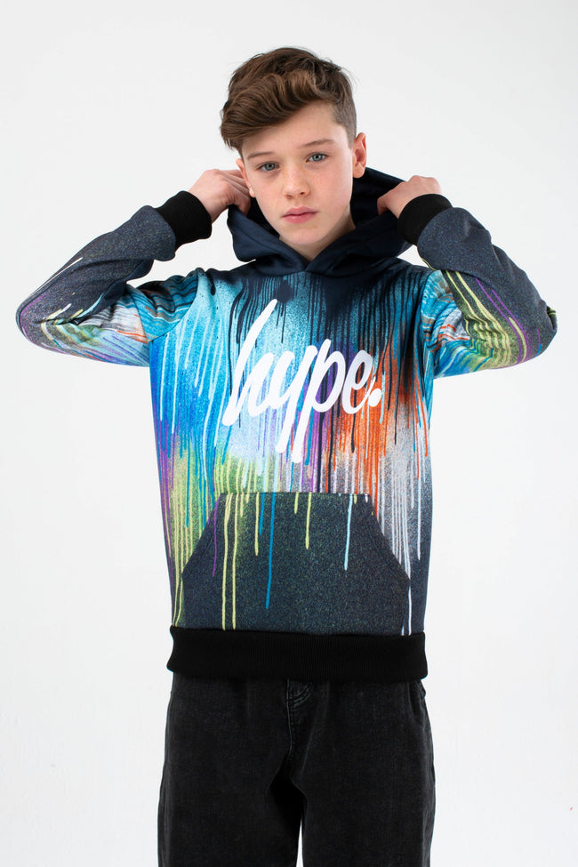 HYPE MULTI DRIP BOYS PULLOVER HOODIE