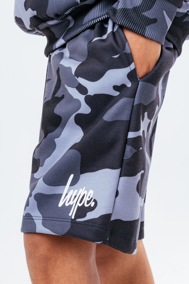 HYPE GREY CAMO SWEAT BOYS SHORTS