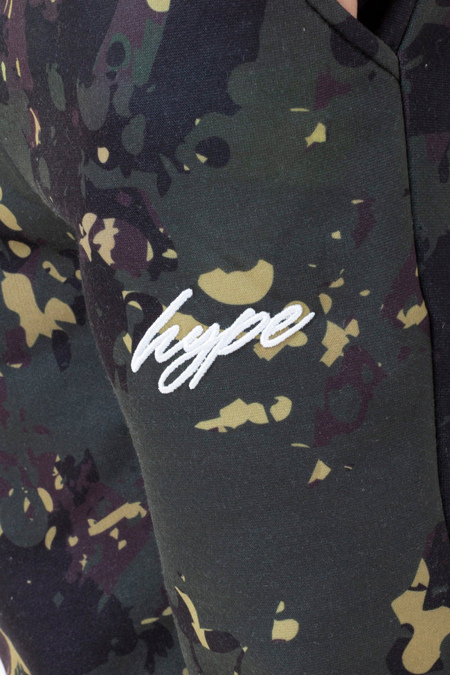 HYPE BOYS KHAKI CAMO SCRIBBLE JOGGERS