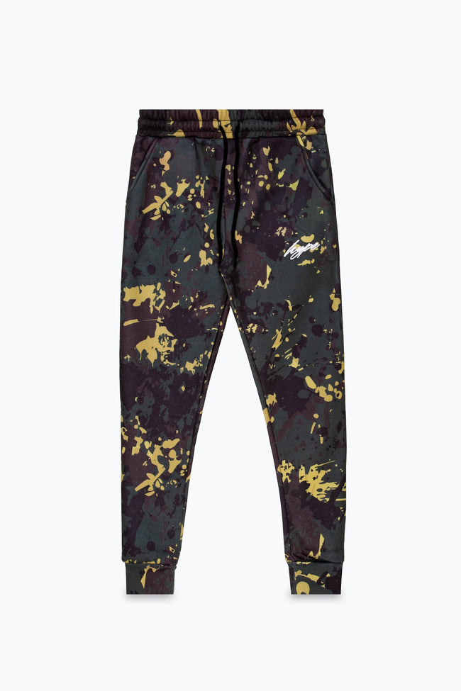 HYPE BOYS KHAKI CAMO SCRIBBLE JOGGERS