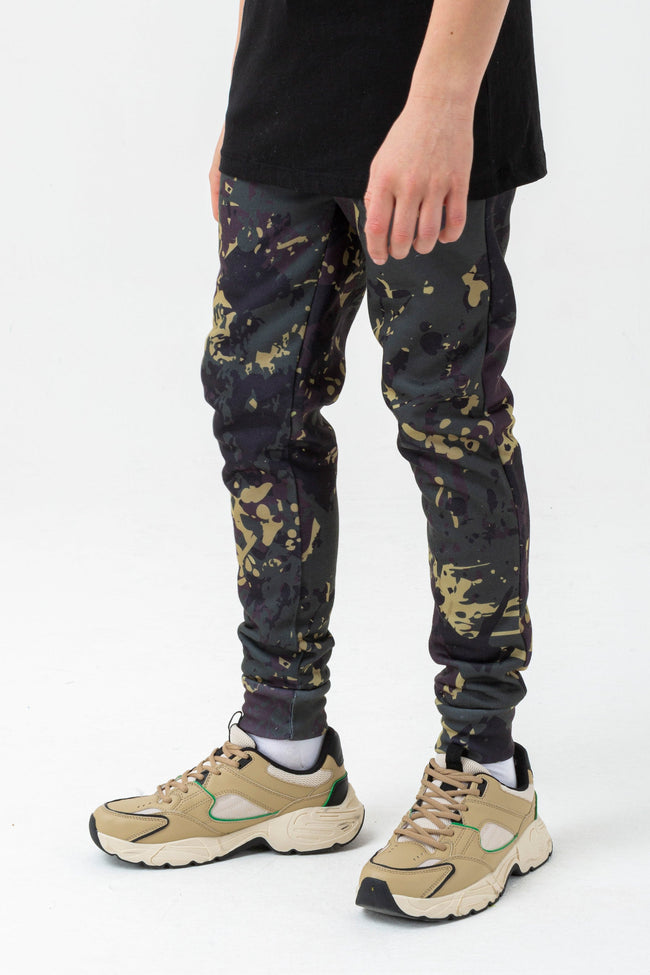 HYPE BOYS KHAKI CAMO SCRIBBLE JOGGERS