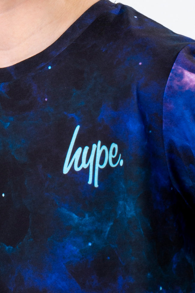 HYPE BOYS BLACK INTERGALACTIC SCRIPT T-SHIRT